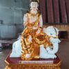 Tượng Văn Thù Sư Lợi và Phổ Hiền Bồ Tát Sơn Son Thếp Vàng