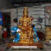Tượng Văn Thù Sư Lợi và Phổ Hiền Bồ Tát Sơn Son Thếp Vàng