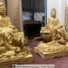 Tượng Văn Thù Sư Lợi và Phổ Hiền Bồ Tát Sơn Son Thếp Vàng