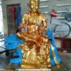 Tượng Văn Thù Sư Lợi và Phổ Hiền Bồ Tát Sơn Son Thếp Vàng