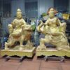 Tượng Văn Thù Sư Lợi và Phổ Hiền Bồ Tát Sơn Son Thếp Vàng