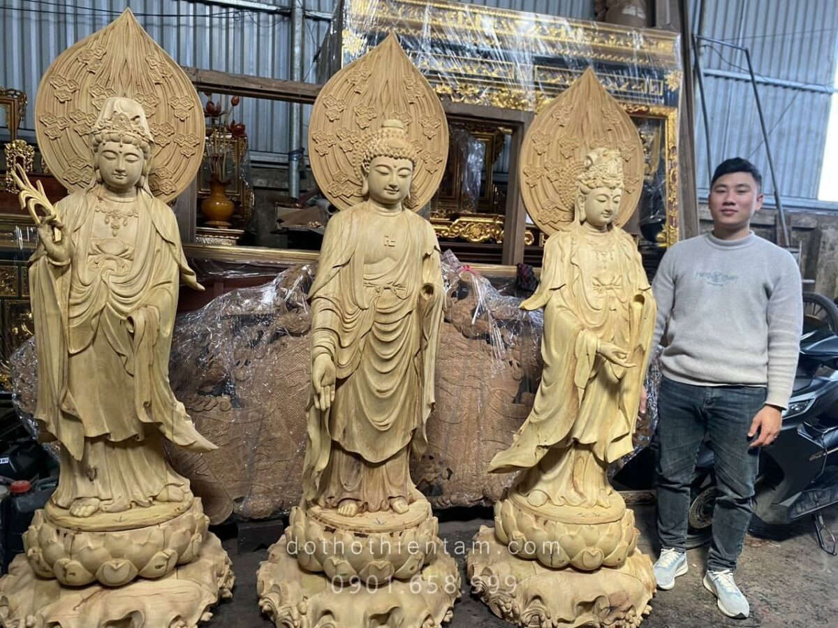 Tượng Tây Phương Tam Thánh 01