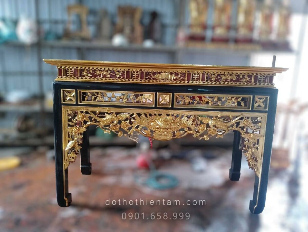 Bàn Thờ Án Gian Sơn Theo Lối Cổ