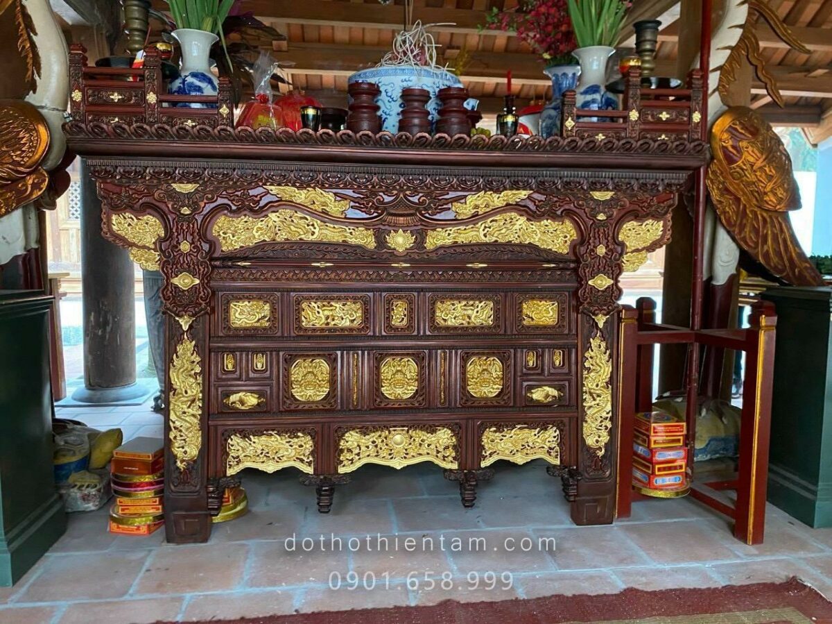 Bàn Thờ Chấp Tải Thếp Vàng 9999
