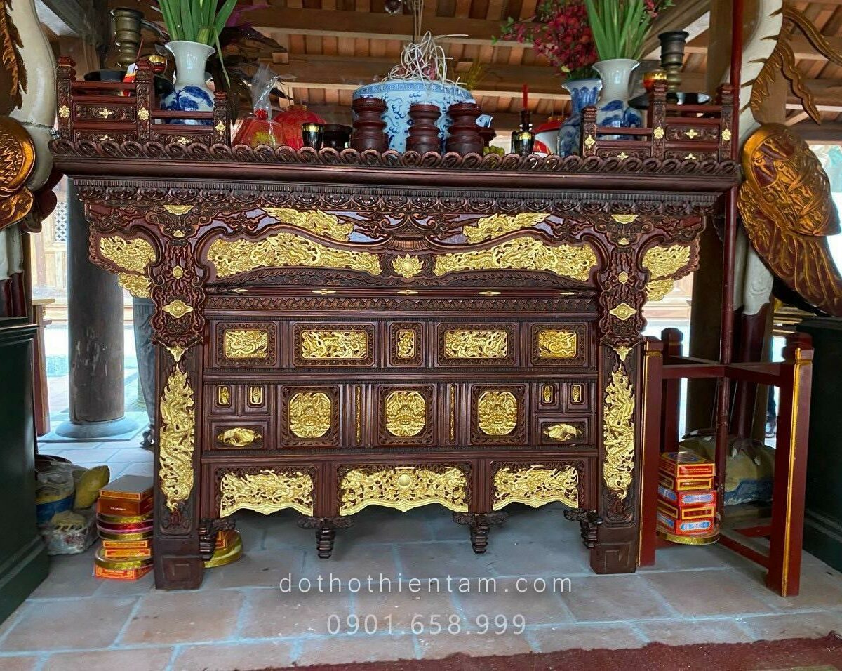 Bàn Thờ Chấp Tải Thếp Vàng 9999