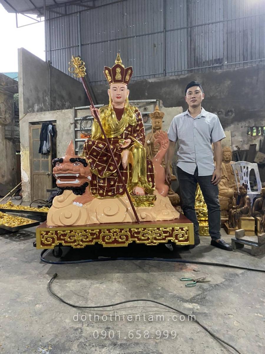 Tượng Địa Tạng Vương Bồ Tát Sơn Son Thếp Vàng