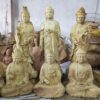 Tượng Tây Phương Tam Thánh Bằng Gỗ Mít