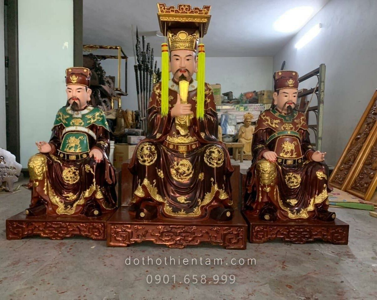 Tượng Vua Cha Ngọc Hoàng và Nam Tào Bắc Đẩu Sơn Theo Lối Cổ