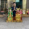 Tượng Quan Trần Triều Gỗ Mít Sơn Son Thếp Vàng
