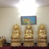 Tượng Tam Thế Phật Sơn Son Thếp vàng 7 Tượng Tam Thế Phật Sơn Son Thếp vàng