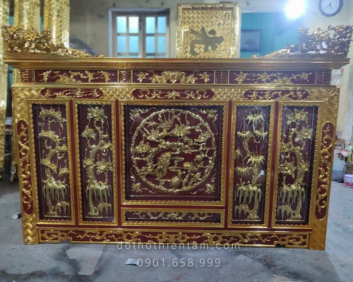 Bàn Thờ Chấp Tải Chạm Tùng Trúc Cúc Mai