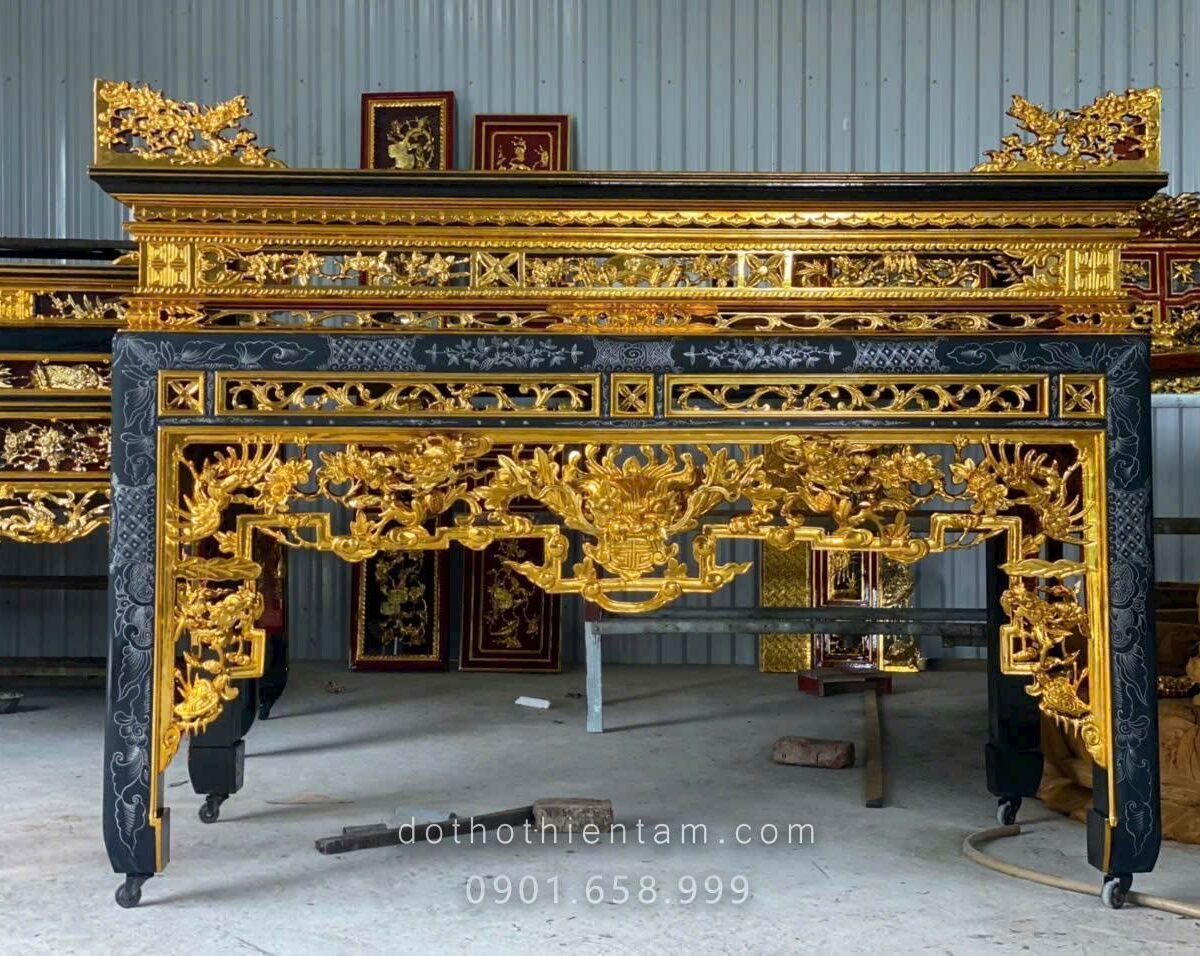 Bàn Thờ Án Gian Sơn Son Thếp Vàng