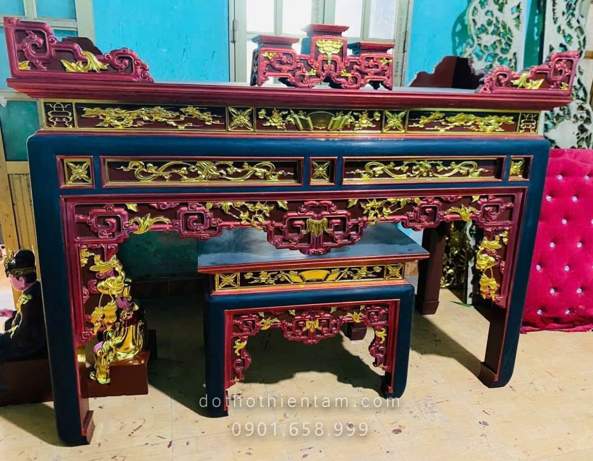 Bàn Thờ Án Gian Sơn Theo Lối Cổ