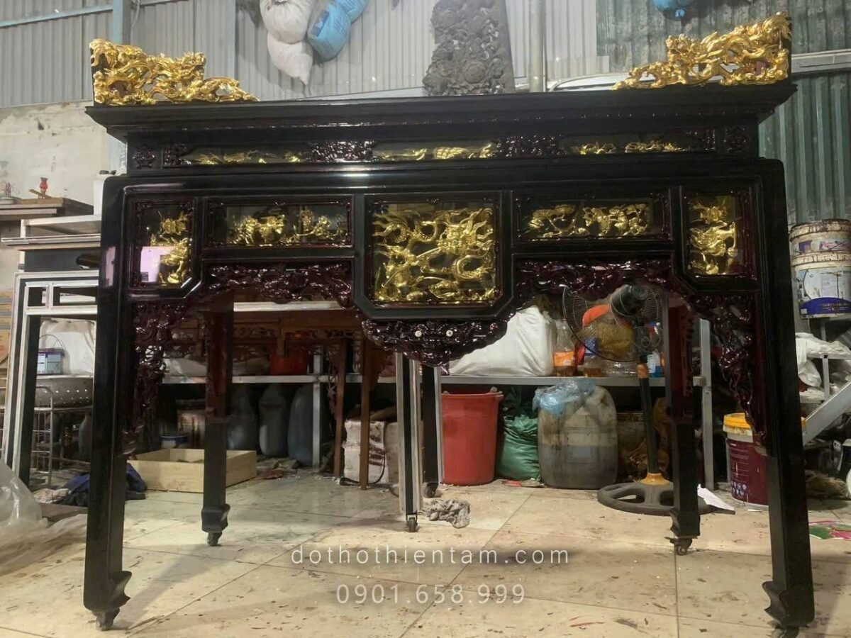 Bàn Thờ Ô Xa sơn son thếp vàng - Hình ảnh 18
